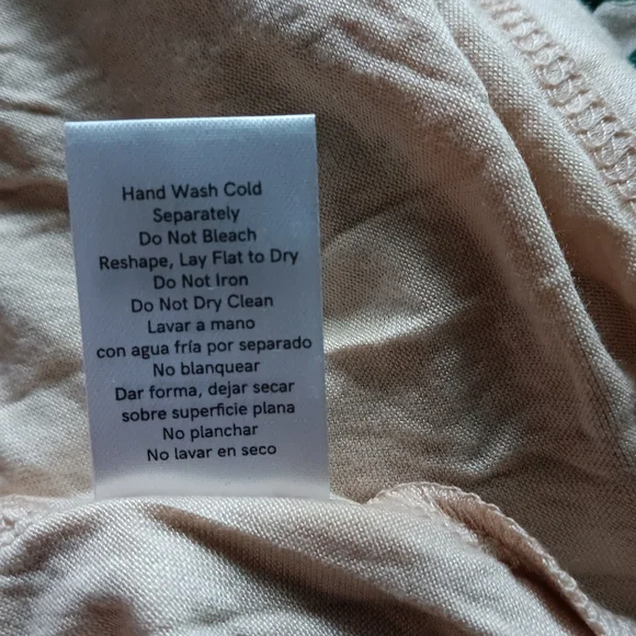 Venus Lace Long Sleeve Plunging V-neck Top Green Nude Large - Picture 12 of 13